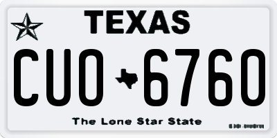 TX license plate CUO6760