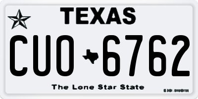 TX license plate CUO6762