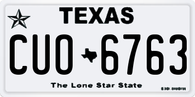 TX license plate CUO6763
