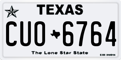 TX license plate CUO6764