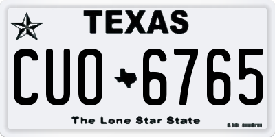 TX license plate CUO6765