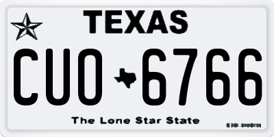 TX license plate CUO6766