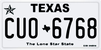 TX license plate CUO6768