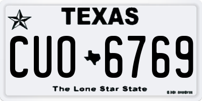 TX license plate CUO6769