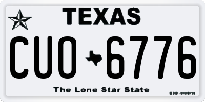 TX license plate CUO6776
