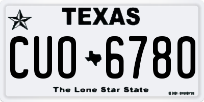 TX license plate CUO6780