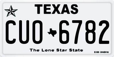 TX license plate CUO6782