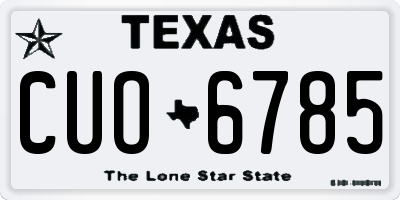 TX license plate CUO6785