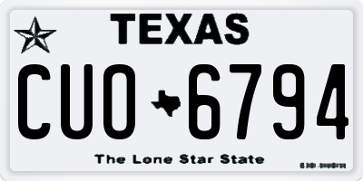 TX license plate CUO6794