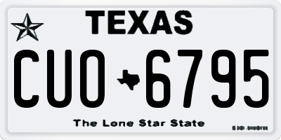 TX license plate CUO6795