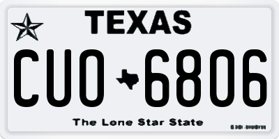 TX license plate CUO6806