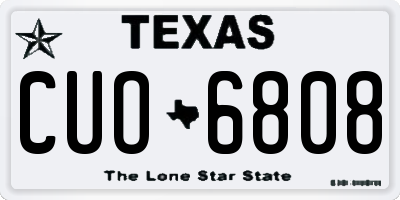 TX license plate CUO6808