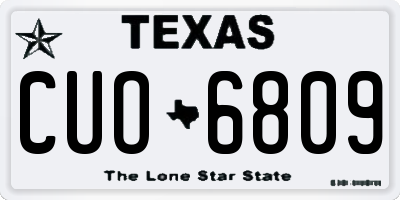 TX license plate CUO6809