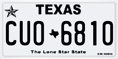 TX license plate CUO6810