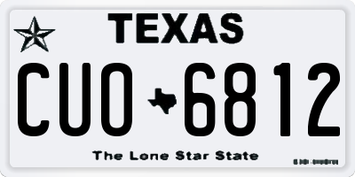 TX license plate CUO6812