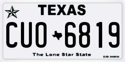 TX license plate CUO6819