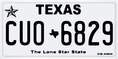 TX license plate CUO6829
