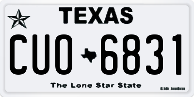 TX license plate CUO6831