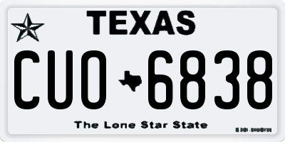 TX license plate CUO6838