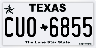 TX license plate CUO6855