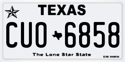 TX license plate CUO6858