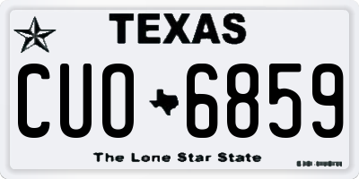 TX license plate CUO6859