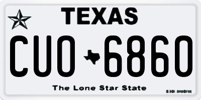 TX license plate CUO6860