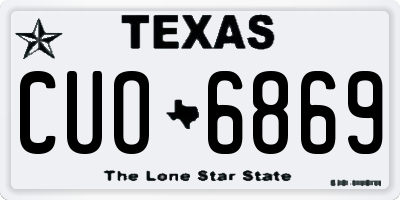 TX license plate CUO6869