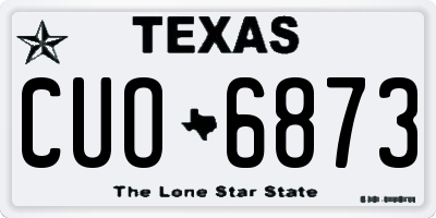 TX license plate CUO6873