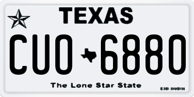 TX license plate CUO6880