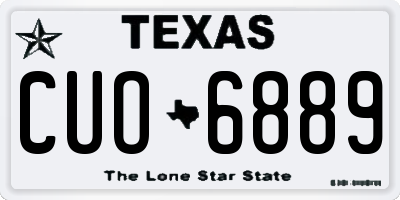 TX license plate CUO6889