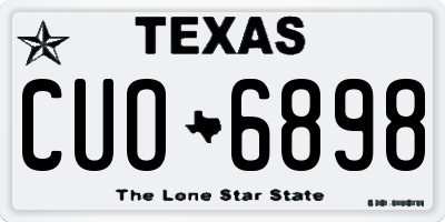 TX license plate CUO6898