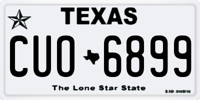 TX license plate CUO6899