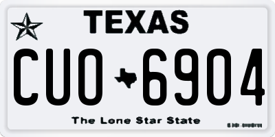 TX license plate CUO6904