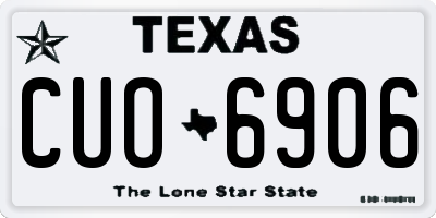 TX license plate CUO6906
