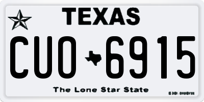 TX license plate CUO6915