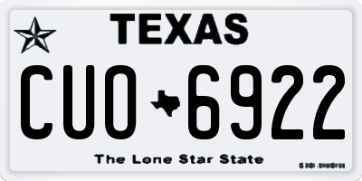 TX license plate CUO6922