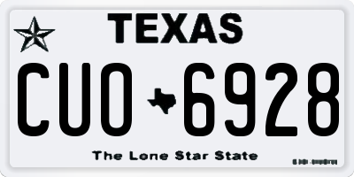 TX license plate CUO6928