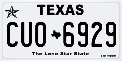 TX license plate CUO6929