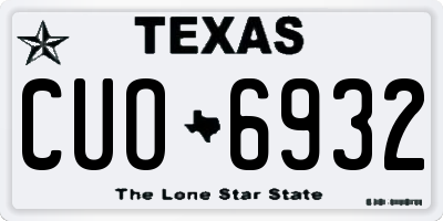 TX license plate CUO6932