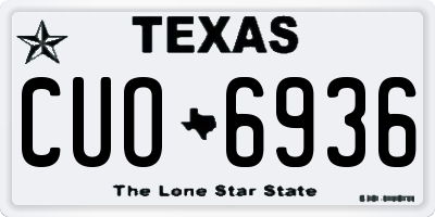 TX license plate CUO6936