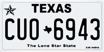 TX license plate CUO6943