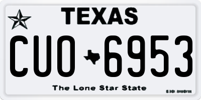 TX license plate CUO6953