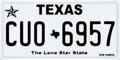 TX license plate CUO6957