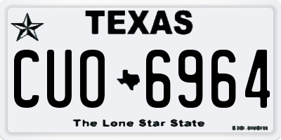 TX license plate CUO6964