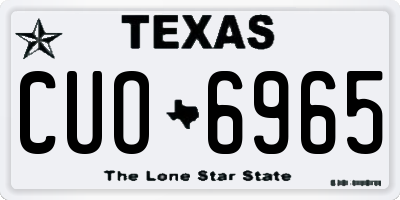TX license plate CUO6965