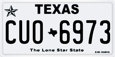 TX license plate CUO6973