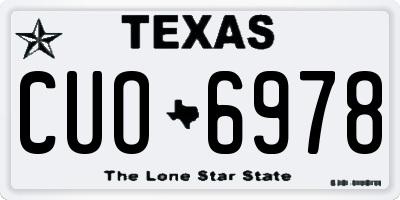 TX license plate CUO6978