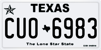 TX license plate CUO6983