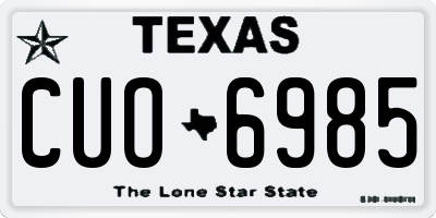 TX license plate CUO6985